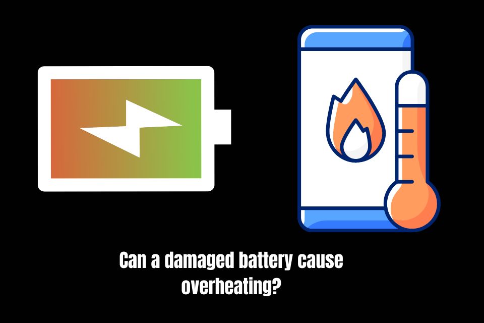 Can a damaged battery cause overheating?